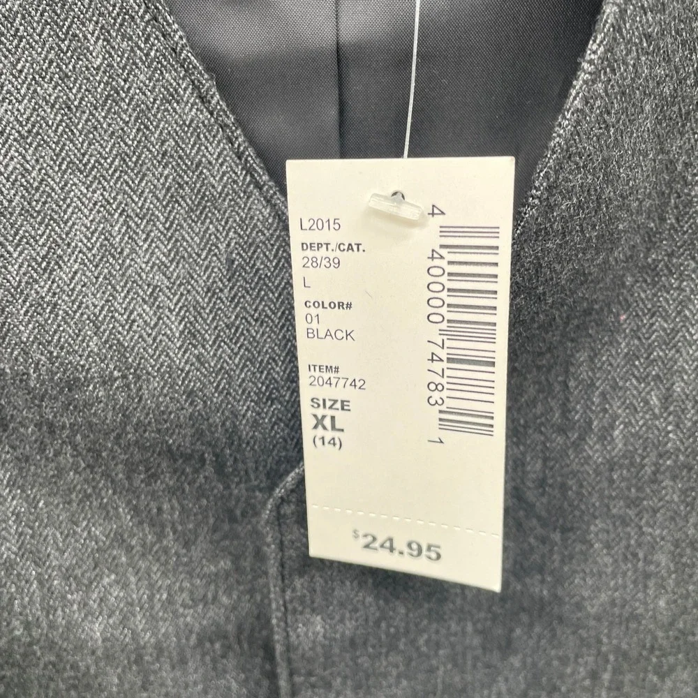 NWT‎ The Childrens Place Formal Vest Boys XL 14 Gray Waistcoat Suit Vest